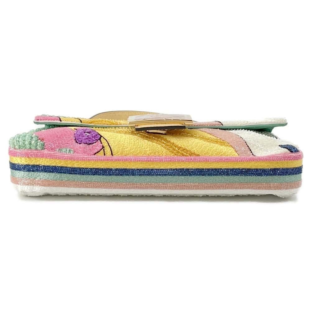 Fendi Antonio Lopez Embroidery Satin Python Shoul… - image 3